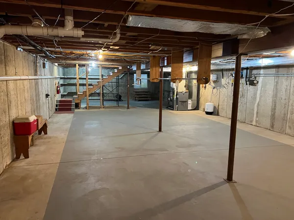 a view of storage and utility room