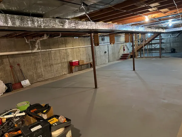a view of storage and utility room