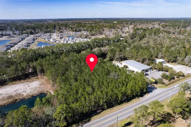 an aerial view of multiple house