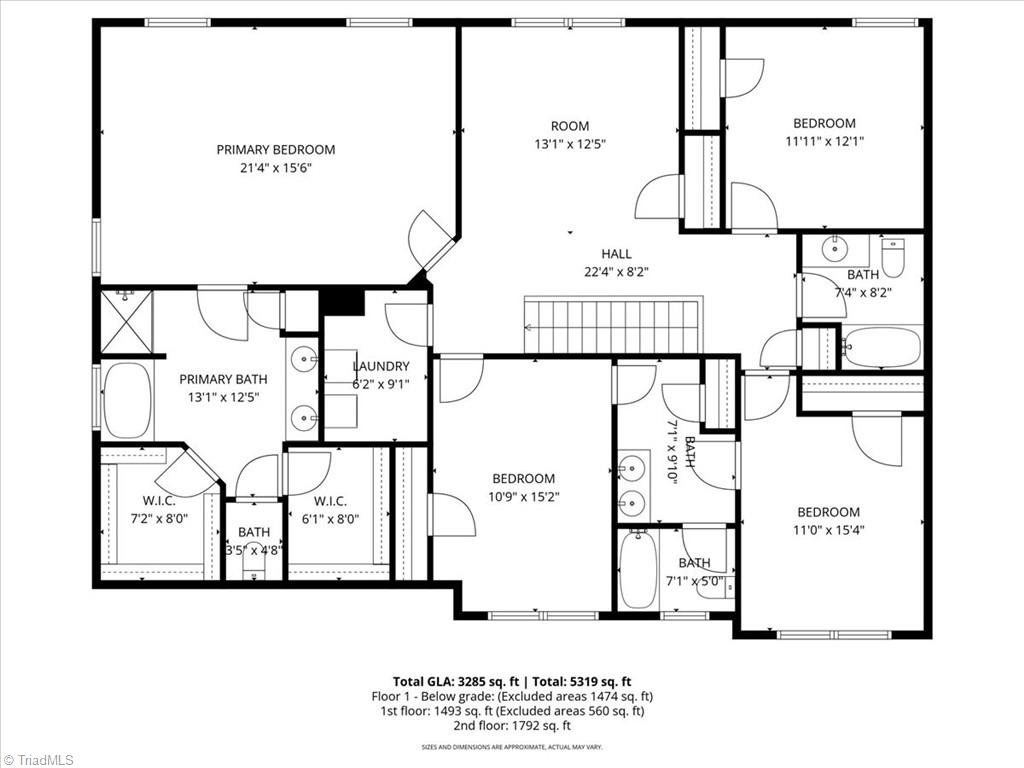2908 Fernley Court High Point, NC 27262 - Photo 41 of 42 2nd floor--Floorplan