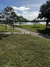 a view of a water with an outdoor space