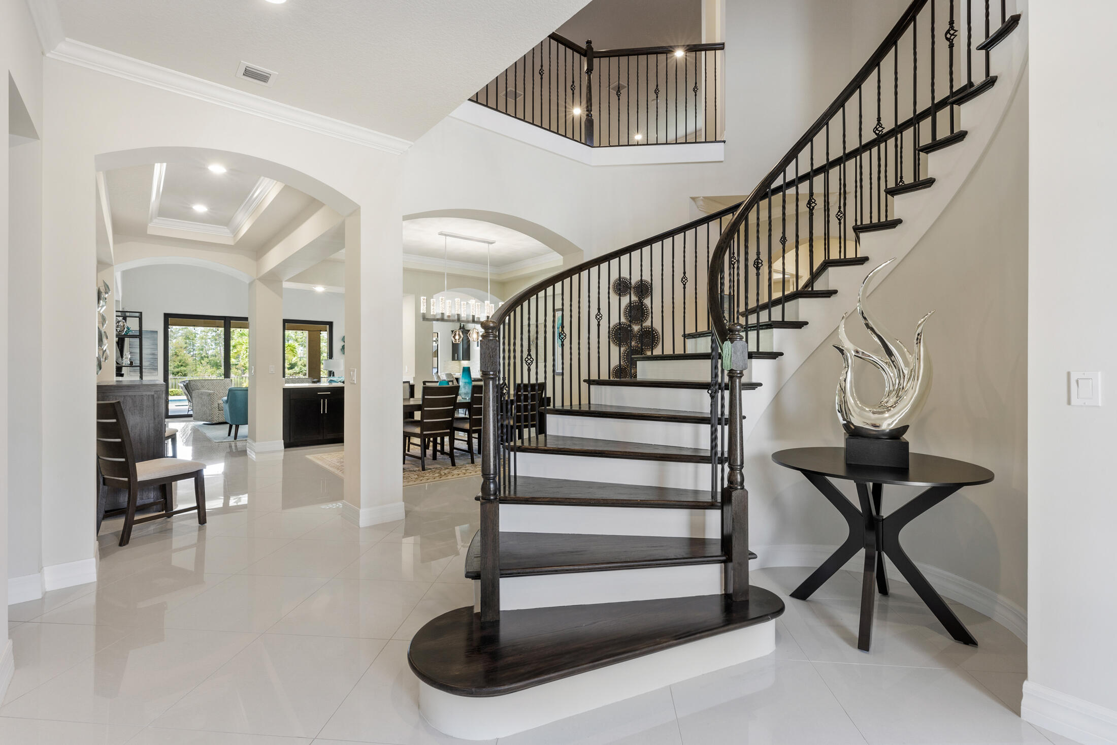 137 Indigo River Point Jupiter, FL 33478 - Photo 5 of 58 Grand Foyer w/Spiral Staircase