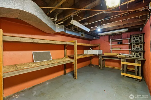 a view of furniture room with wooden floor