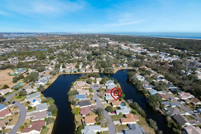 an aerial view of a city