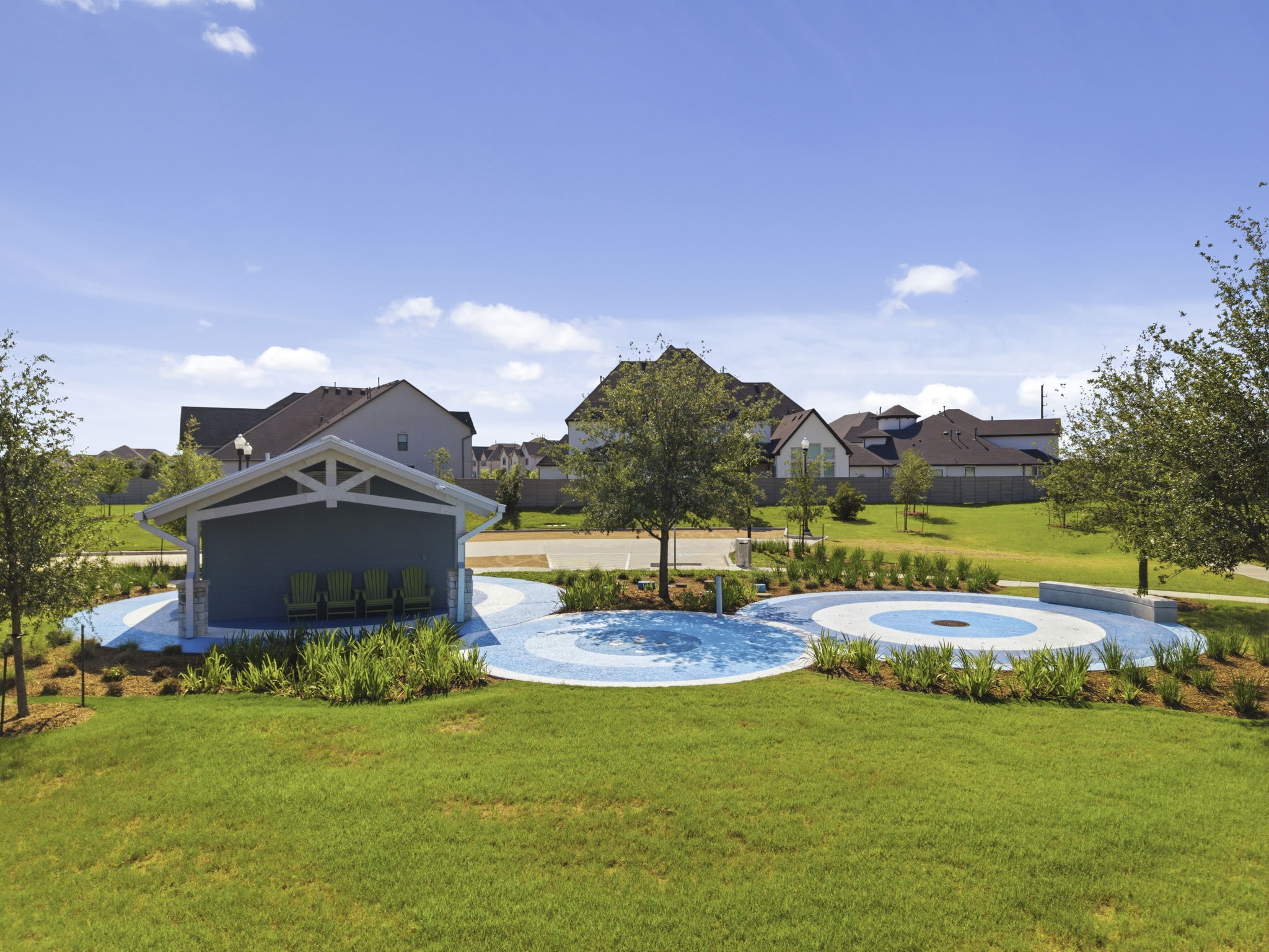 2119 Blackhawk Ridge Lane Manvel, TX 77578 - Photo 43 of 49
Another incredible amenity included with your Pomona lifestyle! This beautifully landscaped neighborhood splash pad features interactive water play areas, shaded covered pavilion with seating; the perfect spot for kids and families to cool off and connect with neighbors on warm Texas days. All of this just a short stroll from your front door!