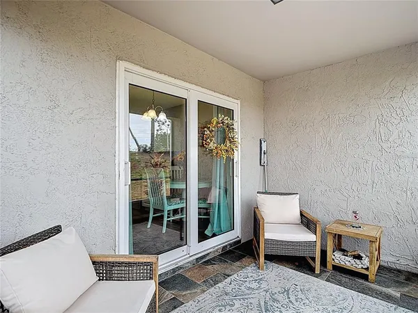 a view of a ocean with a building