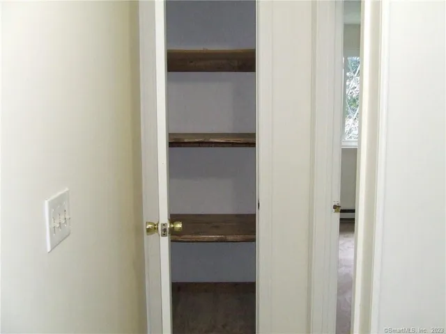 a view of a closet