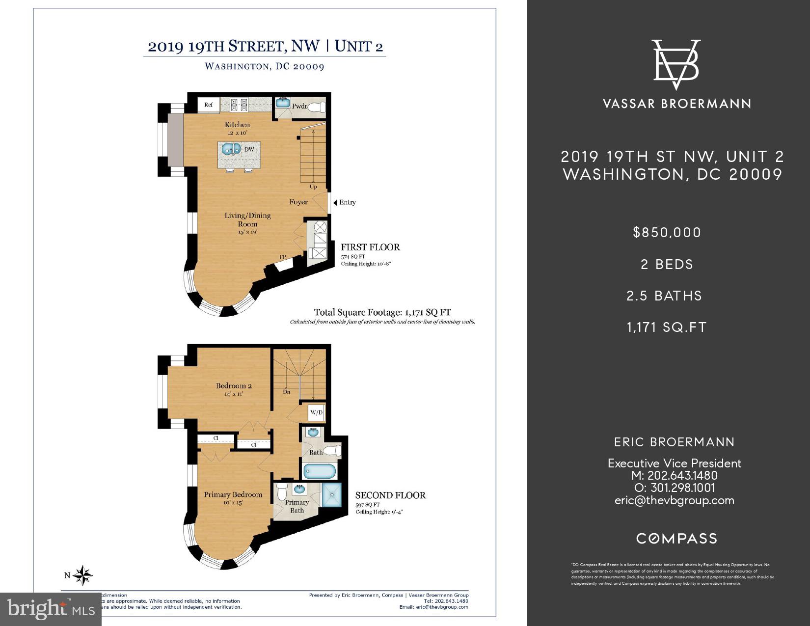 2019 19th Street Northwest, Unit 2 Washington, DC 20009 - Photo 30 of 30 Floorplan