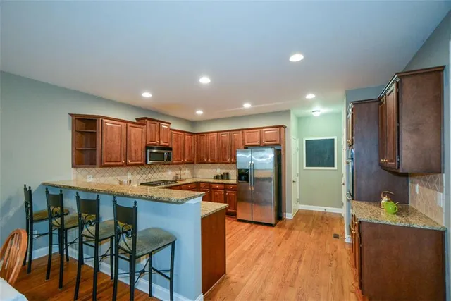 a view of a garden with a slide