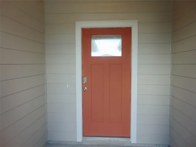a view of front door