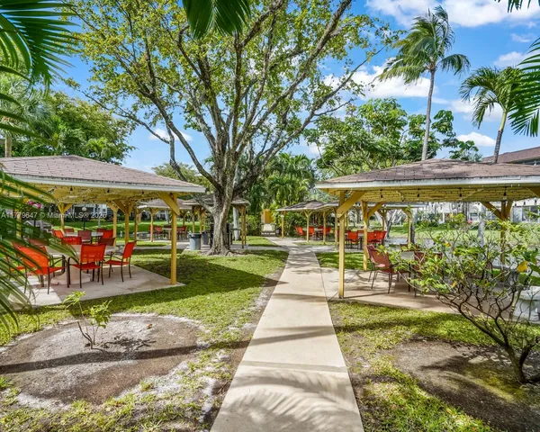 a view of outdoor space with garden