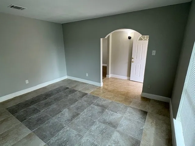 a view of a livingroom with a window