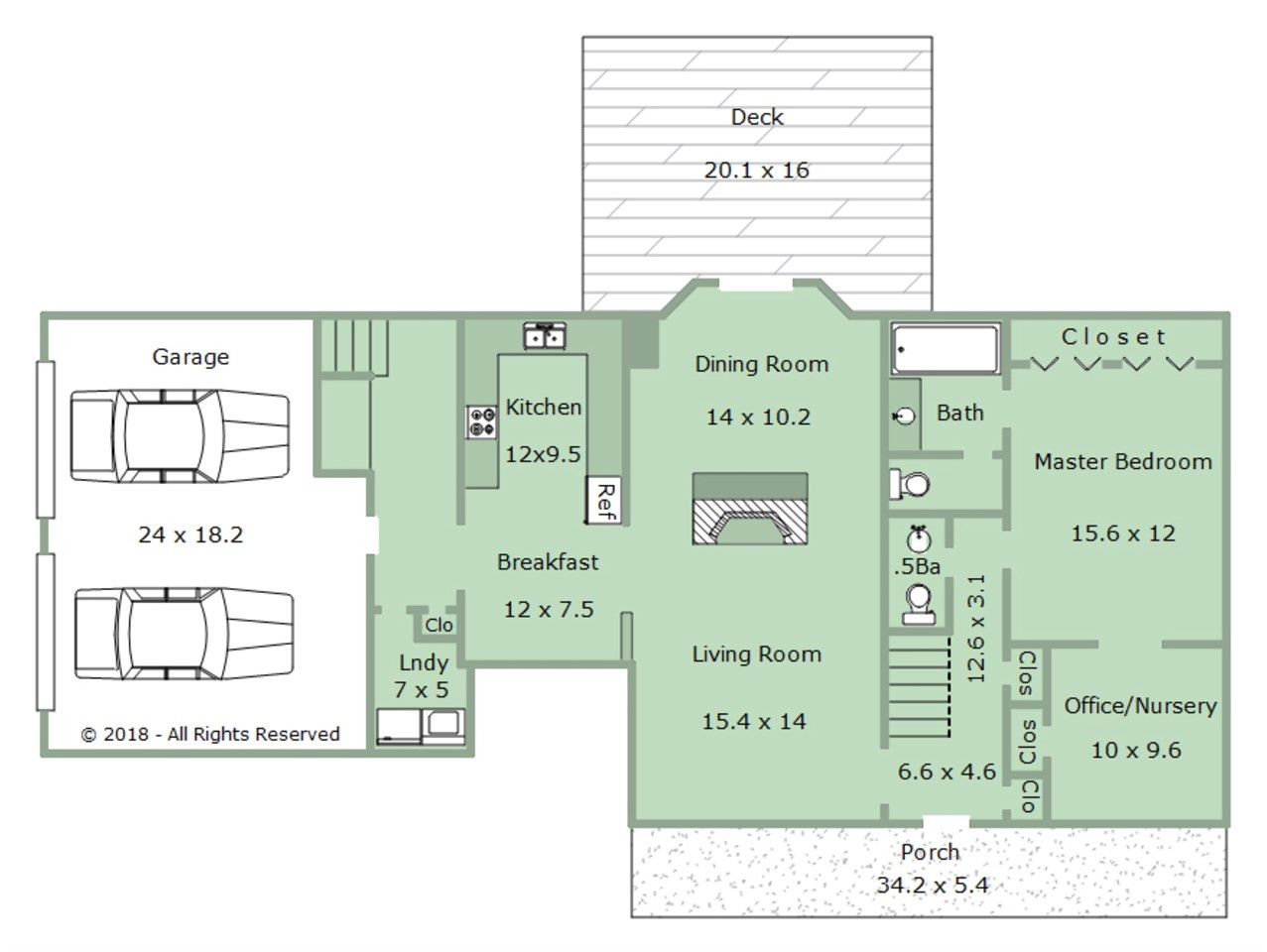 8113 Kingsland Drive Raleigh, NC 27613 - Photo 24 of 25 1st Floor Plan