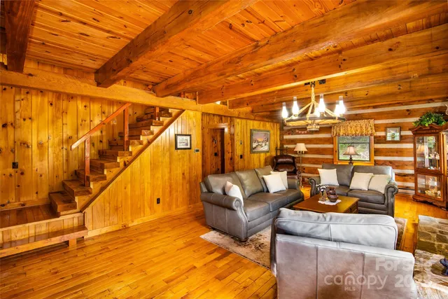 a view of a living room with furniture