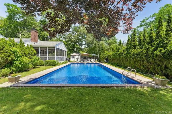 a view of outdoor space yard and swimming pool