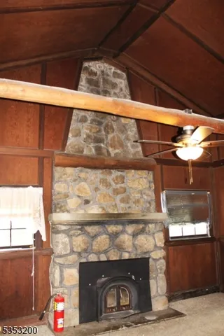 a front view of a building with outdoor space