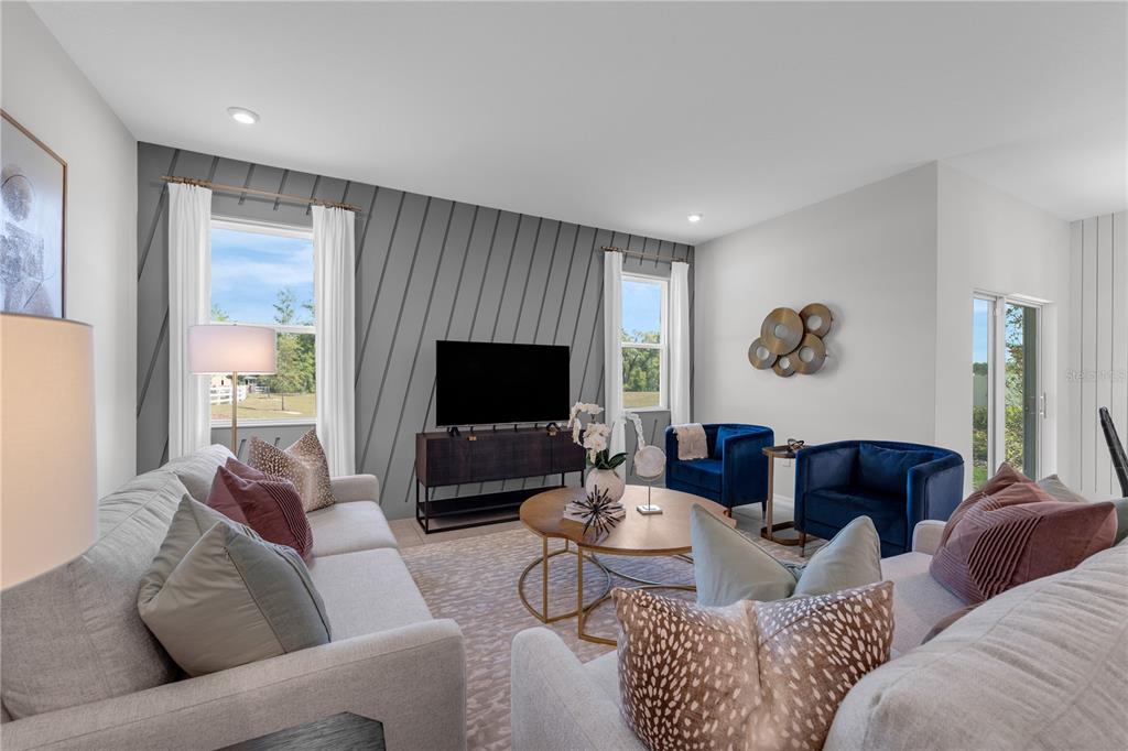 1267 Blue Daze Lane Eustis, FL 32726 - Photo 13 of 34 a living room with furniture and a flat screen tv