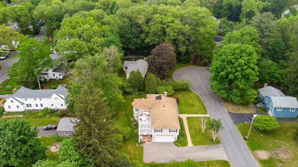 10 Ballard Terrace Lexington, MA 02420 - Photo 40 of 42 an aerial view of a house with outdoor space pool seating area and yard