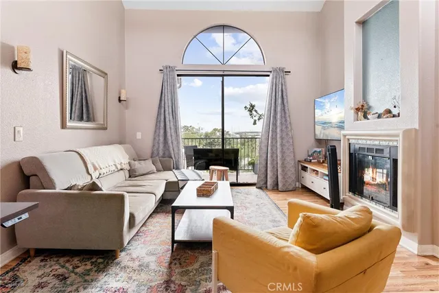 a living room with furniture and a couch