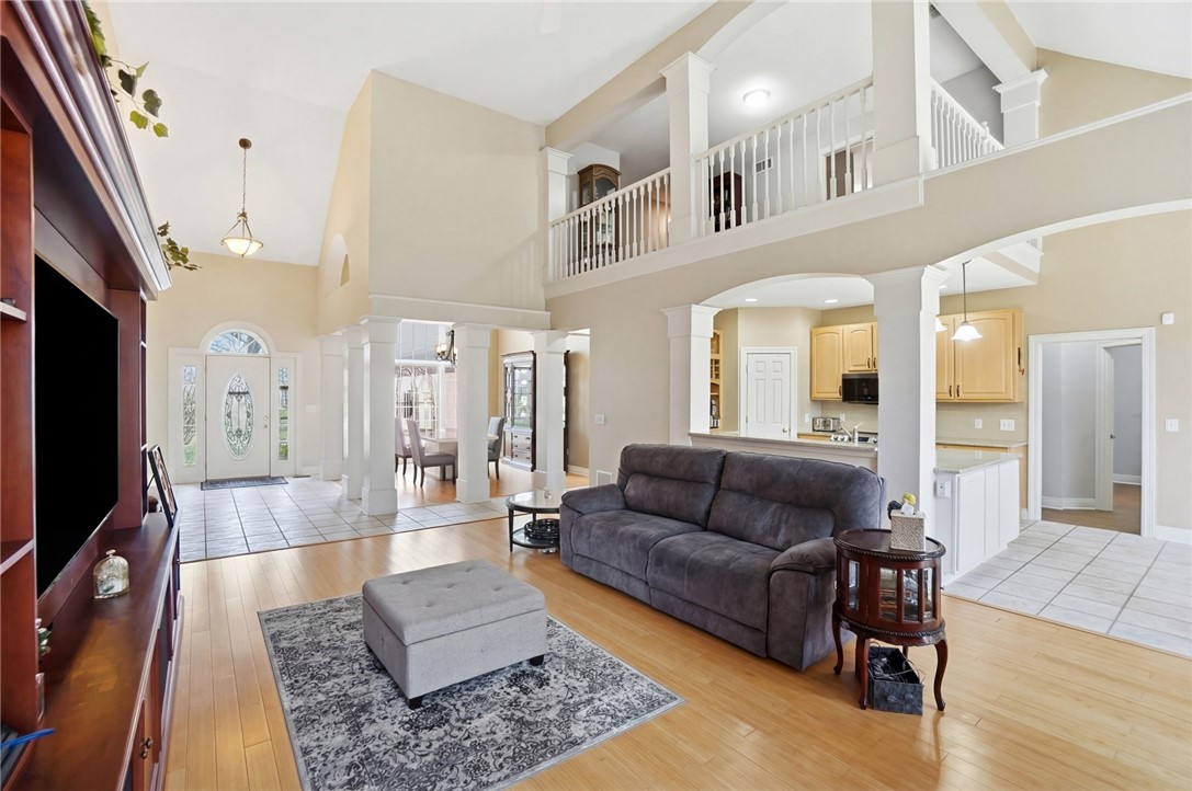 472 Timber Walk Court Springboro, OH 45066 - Photo 82 of 86 This grand living space offers high ceilings and an open floor plan, perfect for modern living.