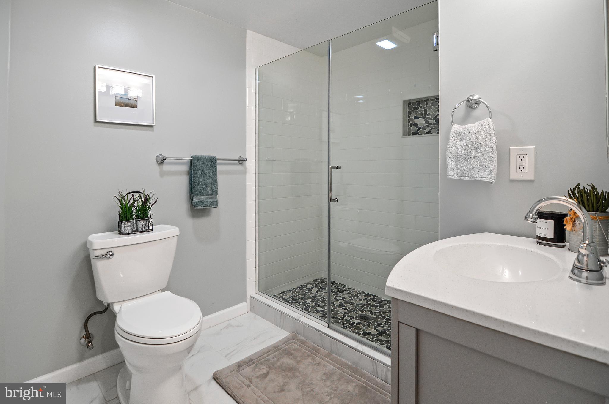 40 Dorba Court Severna Park, MD 21146 - Photo 42 of 67 a bathroom with a sink a toilet and shower