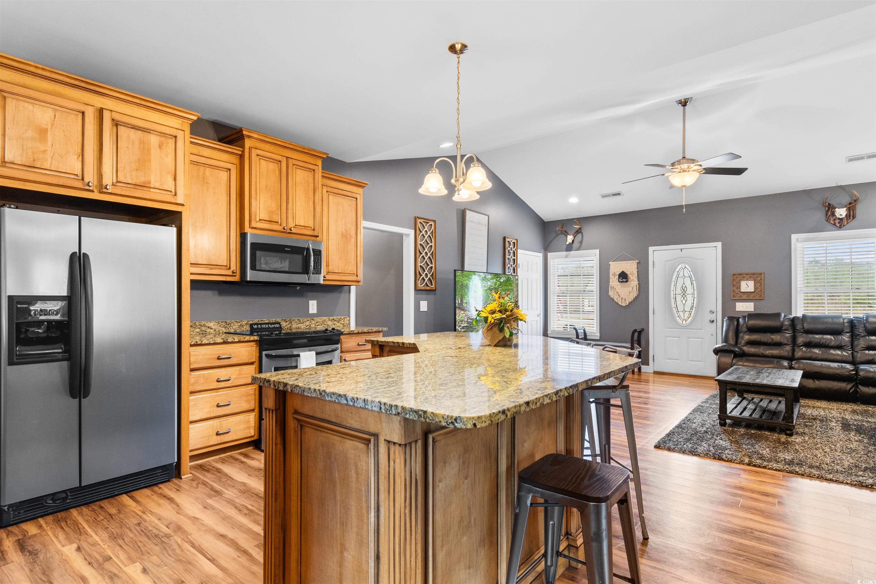 1291 Pisgah Church Road Aynor, SC 29511 - Photo 15 of 39 Kitchen featuring ceiling fan with notable chandel