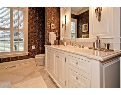 362 Brookside Road Darien, CT 06820 - Photo 16 of 20 a bathroom with a granite countertop sink mirror vanity and a bathtub