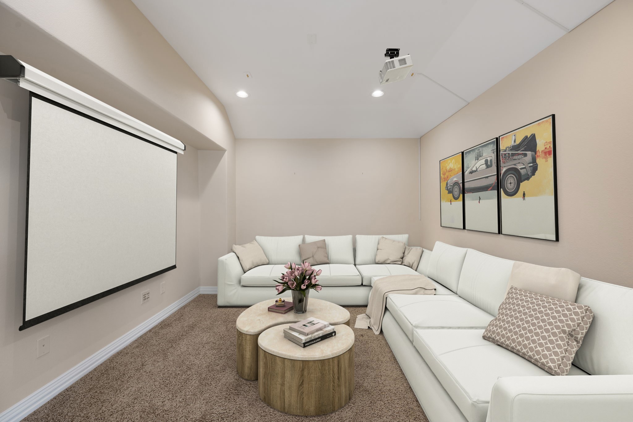 3904 Brean Down Road Pflugerville, TX 78660 - Photo 25 of 40 Living area with carpet floors and recessed lighting