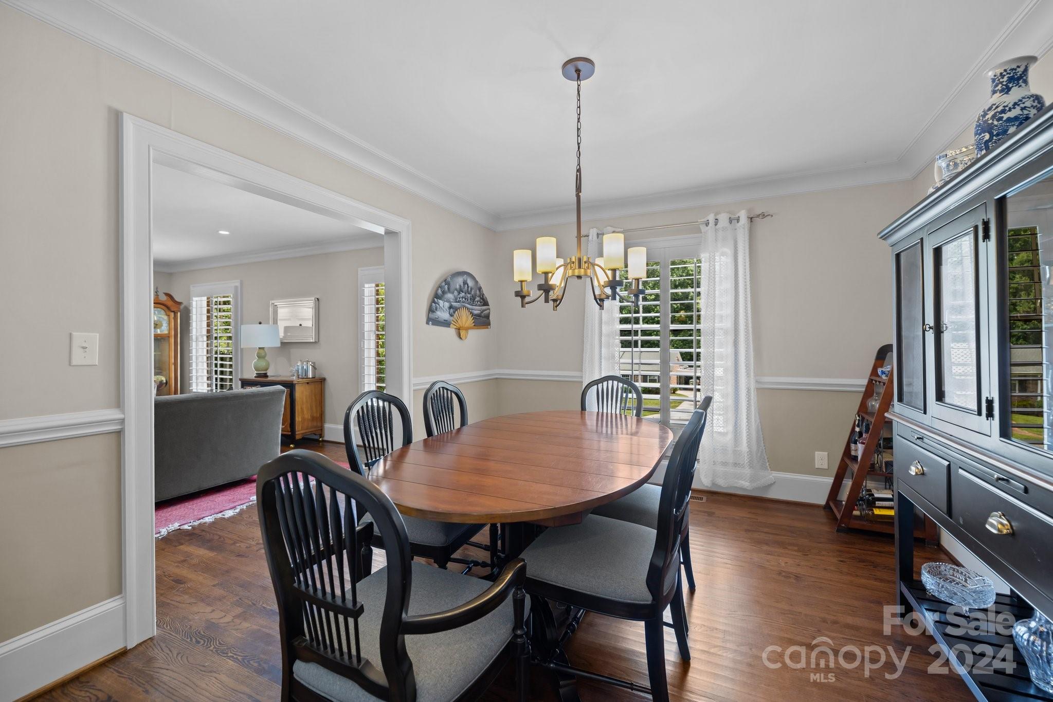 2414 Inverness Road Charlotte, NC 28209 - Photo 11 of 46 a view of a dining room with furniture window and wooden floor
