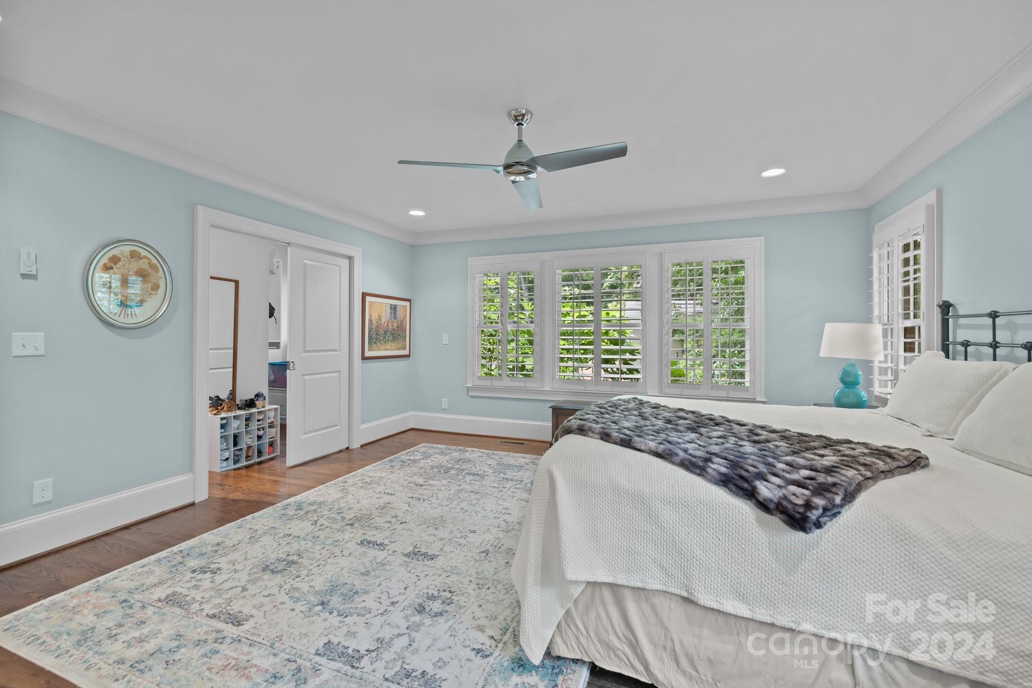 2414 Inverness Road Charlotte, NC 28209 - Photo 23 of 46 a bed sitting in a spacious bedroom next to a window