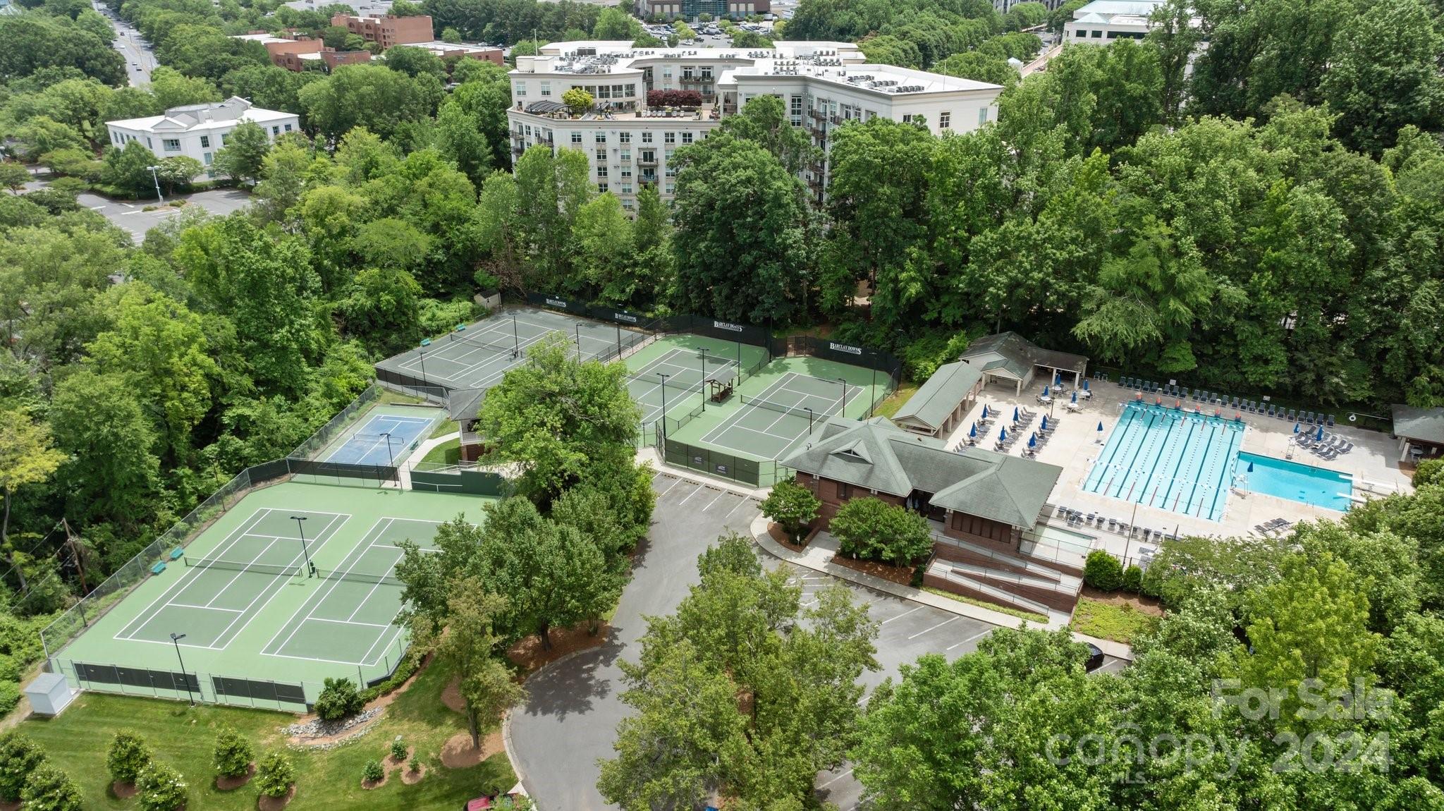 2414 Inverness Road Charlotte, NC 28209 - Photo 45 of 46 an aerial view of residential house with outdoor space and trees all around