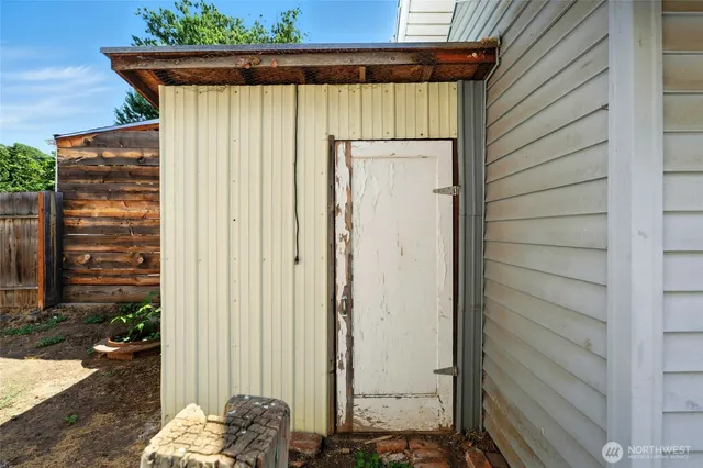 a backyard of a house