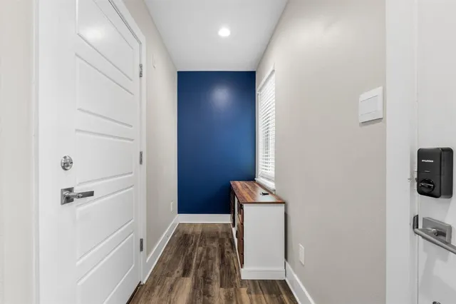 a view of an entryway with staircase