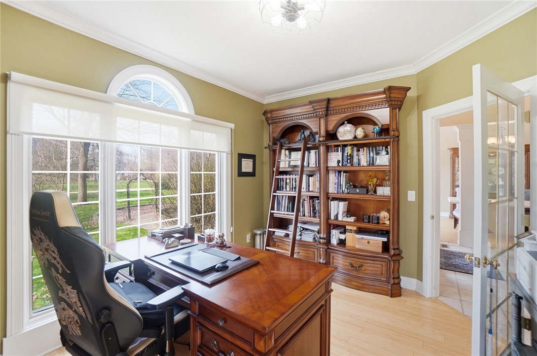 472 Timber Walk Court Springboro, OH 45066 - Photo 18 of 86 This private study offers ample natural light and a built-in bookcase with a rolling ladder.