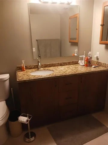a bathroom with a sink and a toilet
