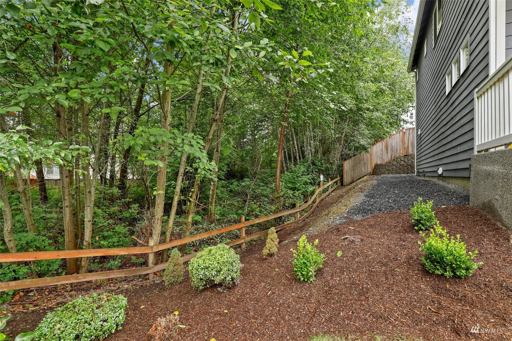 20220 3rd Drive Southeast Bothell, WA 98012 - Photo 33 of 37 a view of a backyard with potted plants and large tree