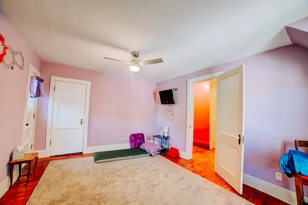 a front view of a house with gym equipment