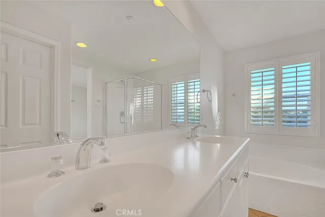 a view of a park with palm trees