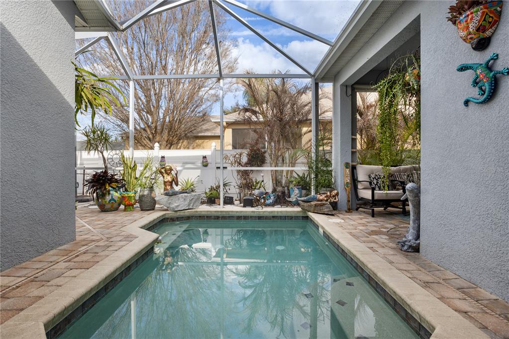 6911 Beargrass Road Harmony, FL 34773 - Photo 35 of 60 a swimming pool with outdoor seating and yard