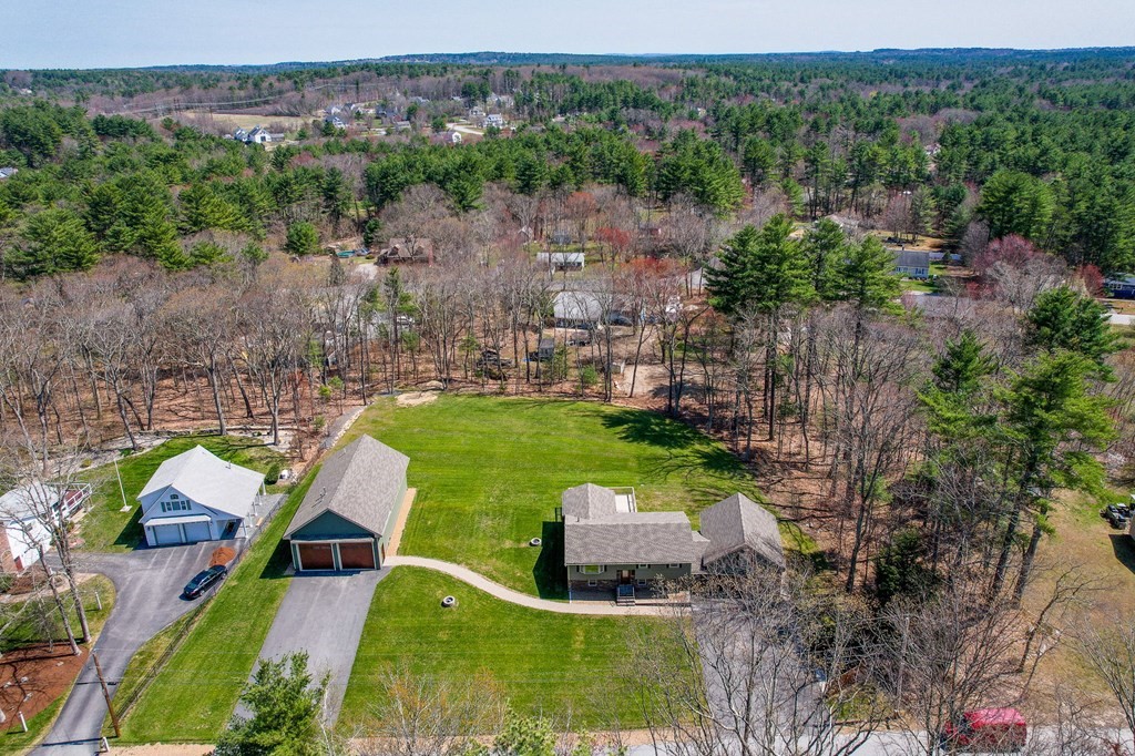23 Lane Road Pelham, NH 03076 - Photo 37 of 42 an aerial view of a house with garden space ocean and mountain view