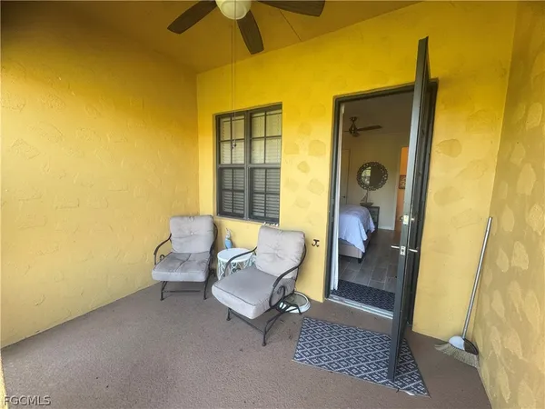 a living room with a furniture