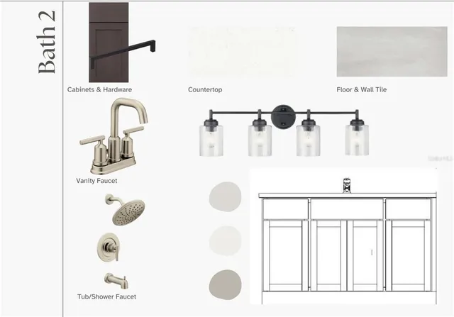 a bathroom with a sink and mirror