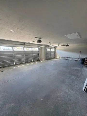 a view of a garage