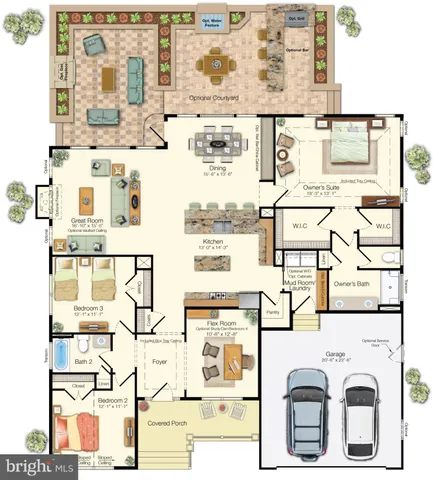 an aerial view of house with yard