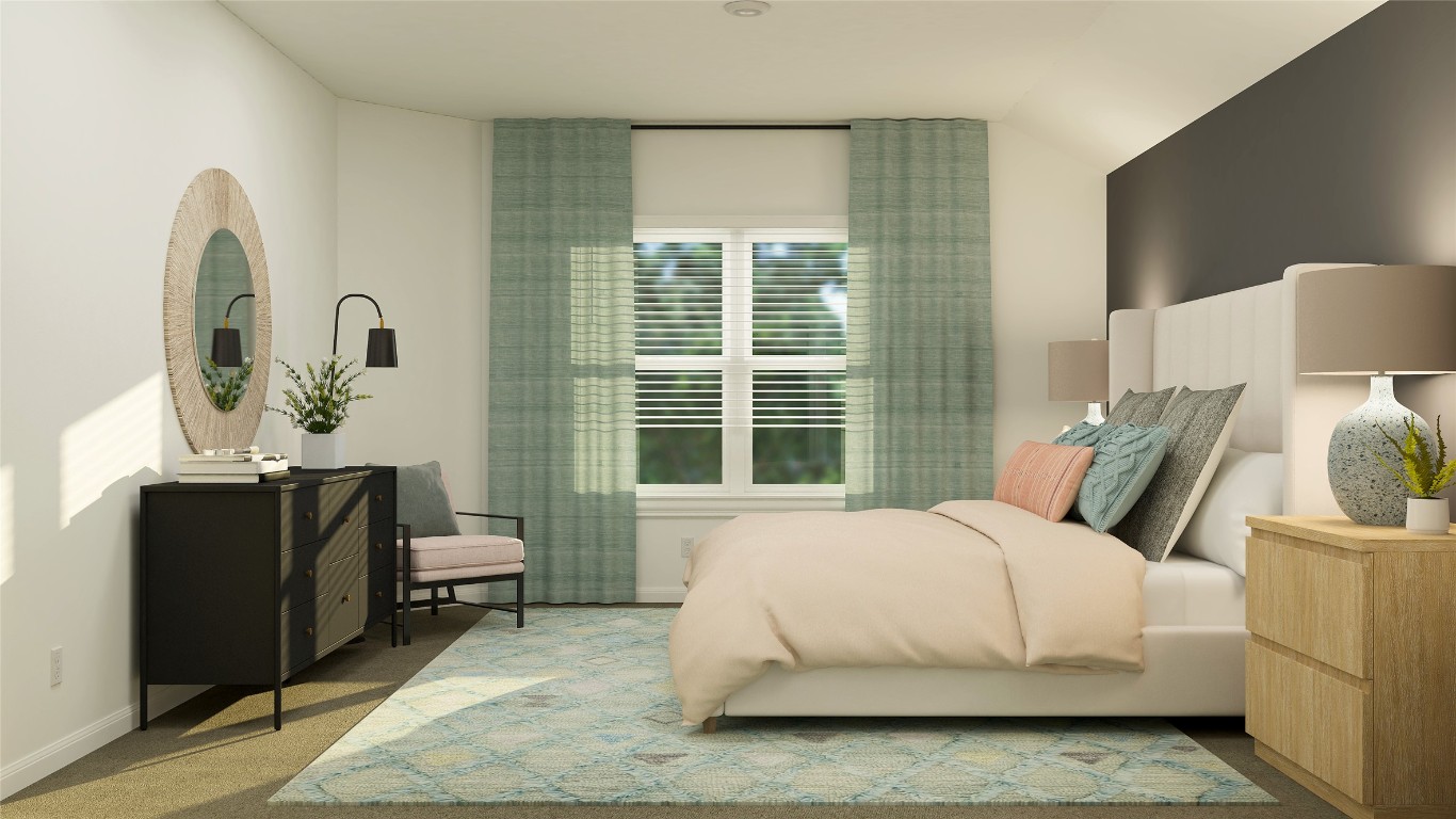 521 Sormonne Loop Kyle, TX 78640 - Photo 23 of 23 a bedroom with a bed chair and a dresser