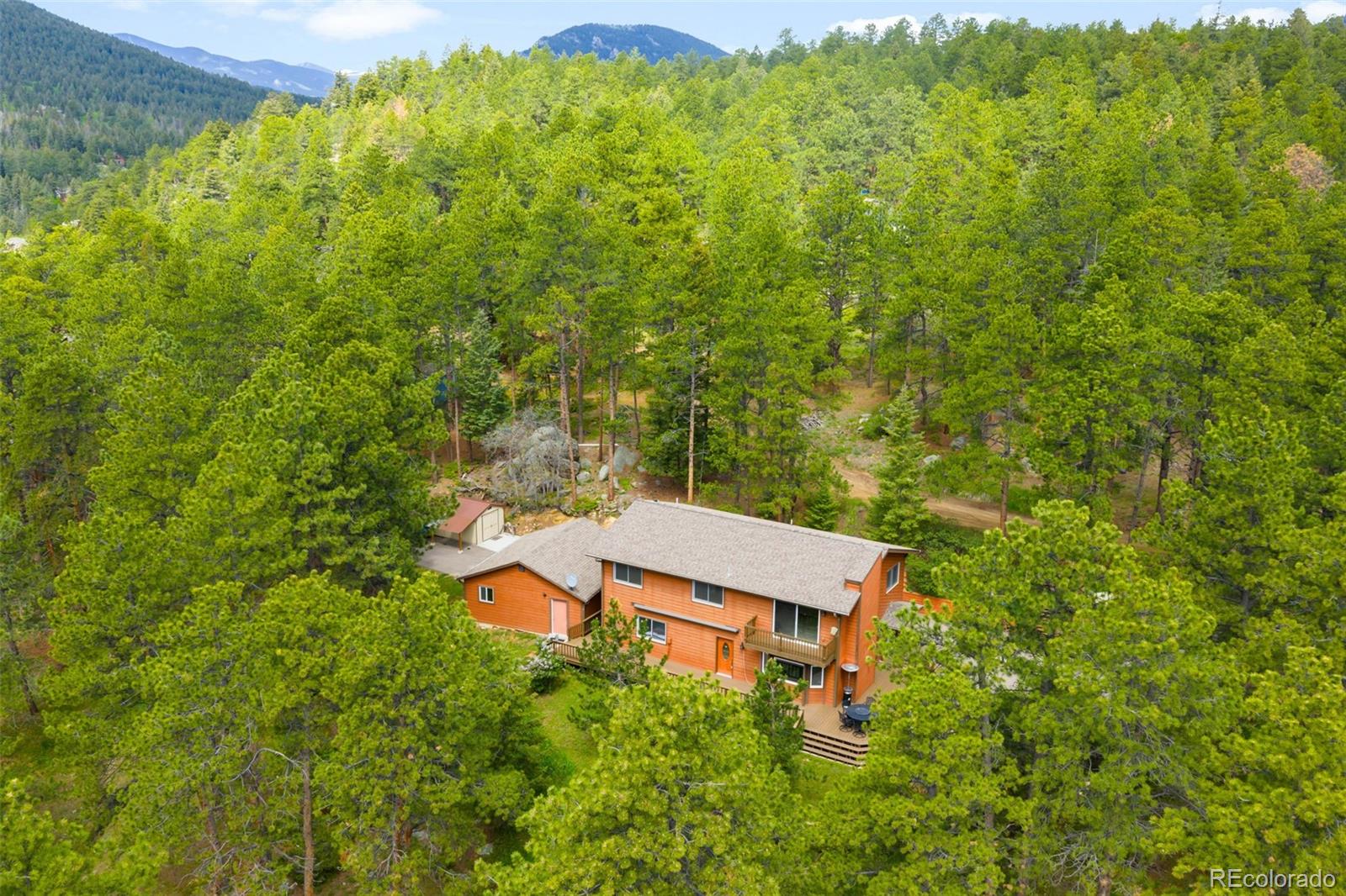9633 Fox Valley Drive Morrison, CO 80465 - Photo 39 of 50 an aerial view of a house with a yard