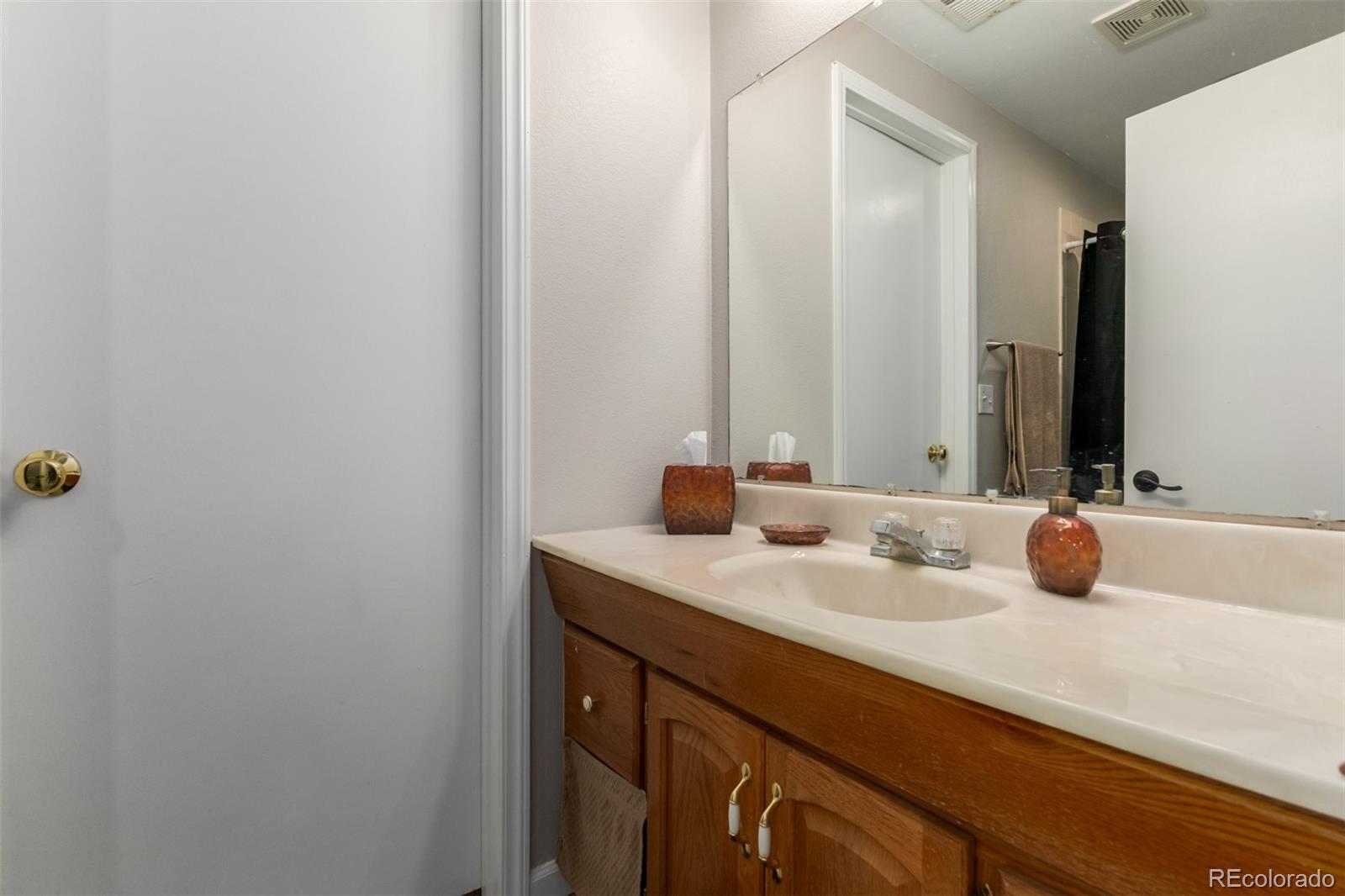 9407 Harvard Drive Highlands Ranch, CO 80130 - Photo 20 of 48 a bathroom with a sink and a mirror