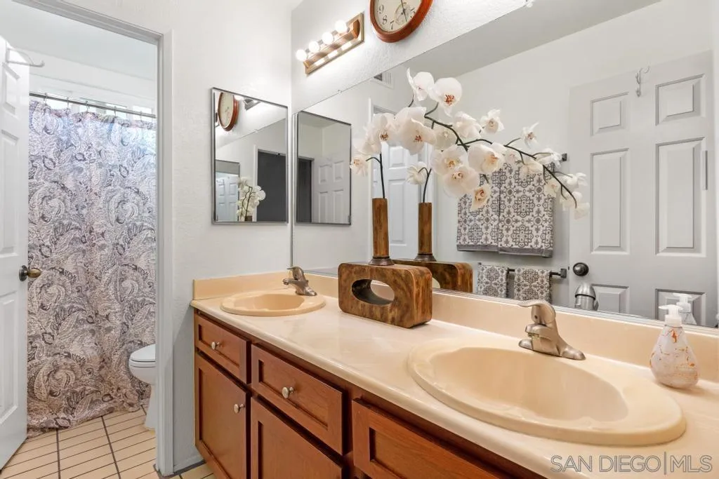 1545 Calle Ryan Encinitas, CA 92024 - Photo 43 of 63 a bathroom with a sink vanity and a mirror