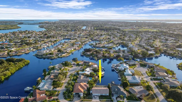 an aerial view of multiple house