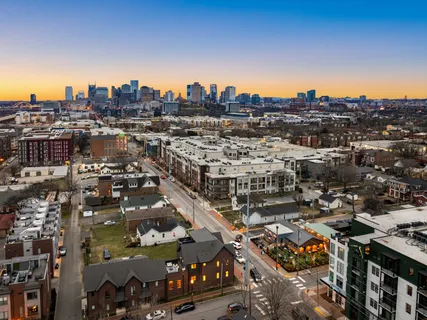an aerial view of a city